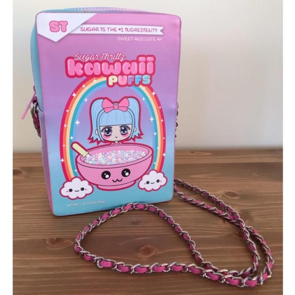 Dolls Kill Handbags - Dolls Kill Sugar Thrillz Playtime Kawaii Puffs Crossbody Shoulder Bag Purse
